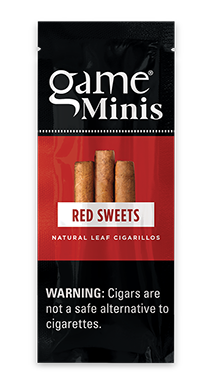 A three stick pouch of Red Sweets flavor Game minis.