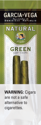 A pouch of Green flavor Garcia y Vega Cigars.